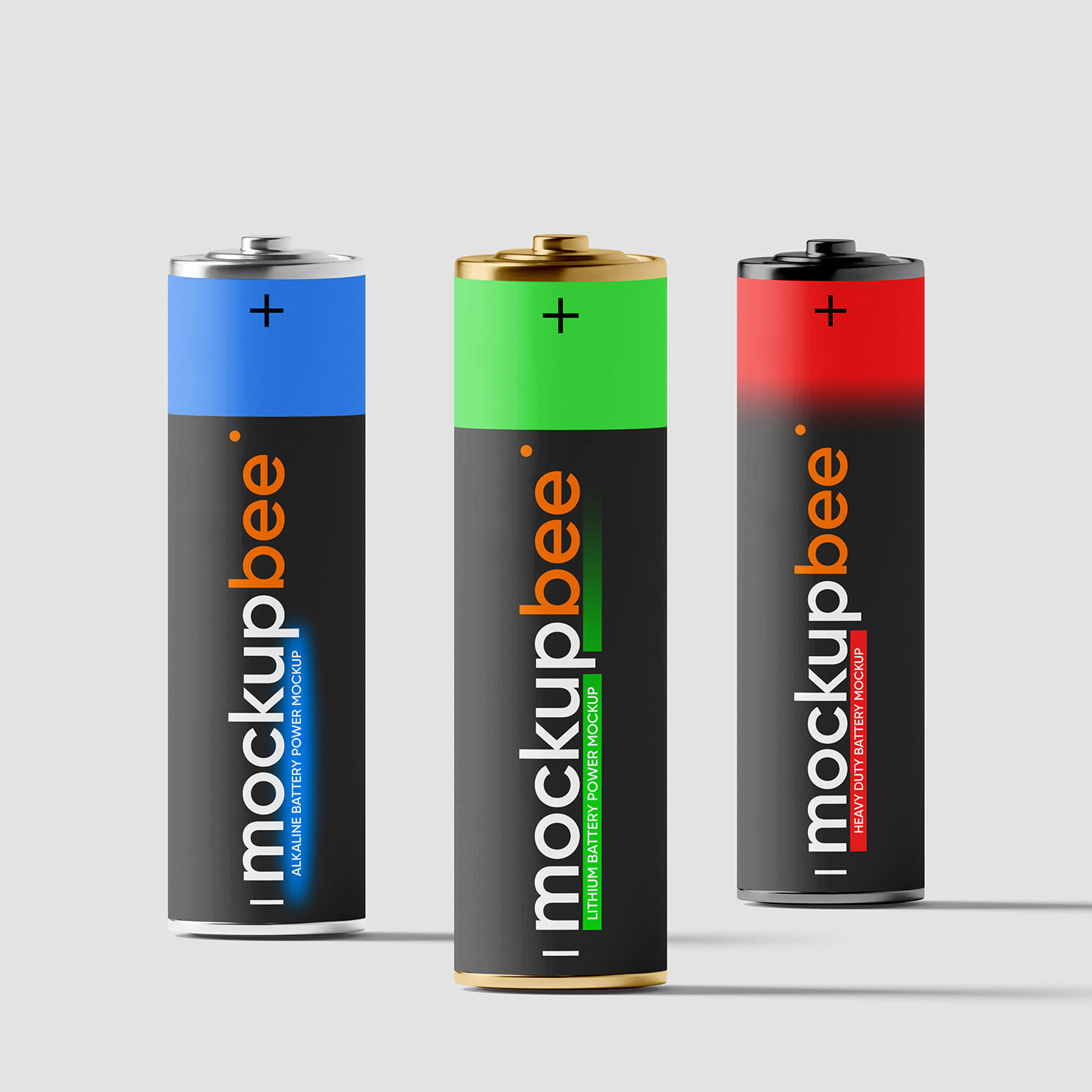 Free AA / AAA Battery Mockup PSD Template
