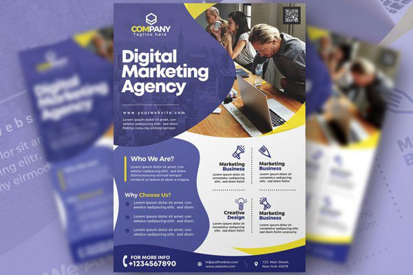 Abstract Corporate Business Marketing Agency Flyer Template