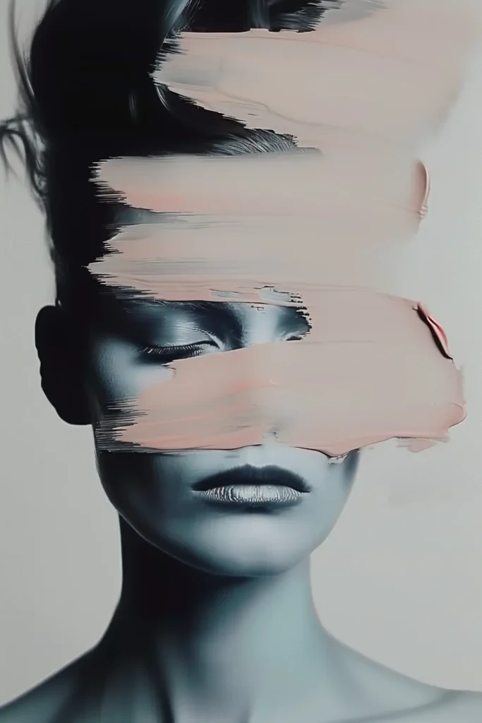 Abstract Impasto Portrait