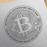 Abstract Linear Bitcoin Coin Logo