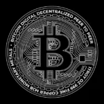Abstract Linear Bitcoin Coin Logo