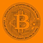 Abstract Linear Bitcoin Coin Logo