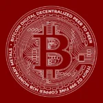 Abstract Linear Bitcoin Coin Logo
