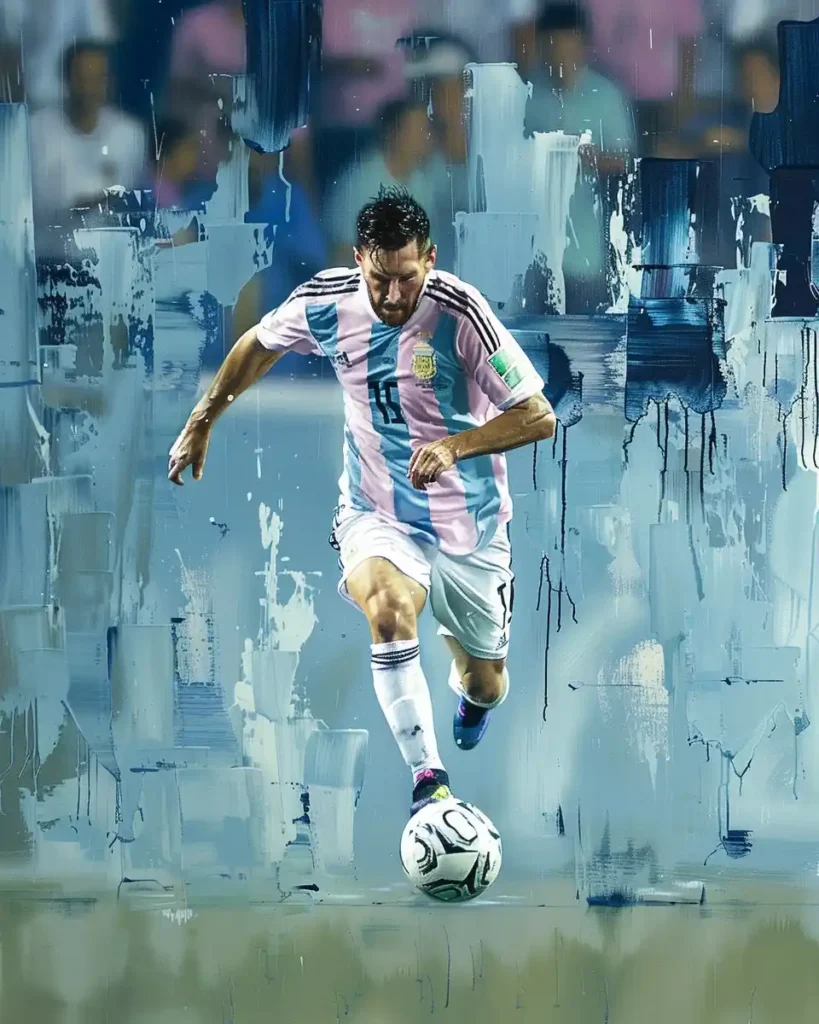 Abstract Messi Drips