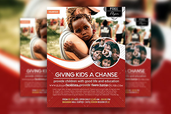 Abstract Photo Charity Event Flyer and Facebook Cover Template
