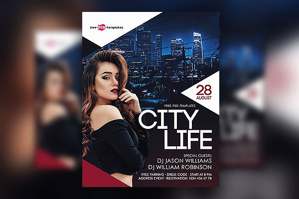 Abstract, Urban Nightclub Flyer and Facebook Cover Templates