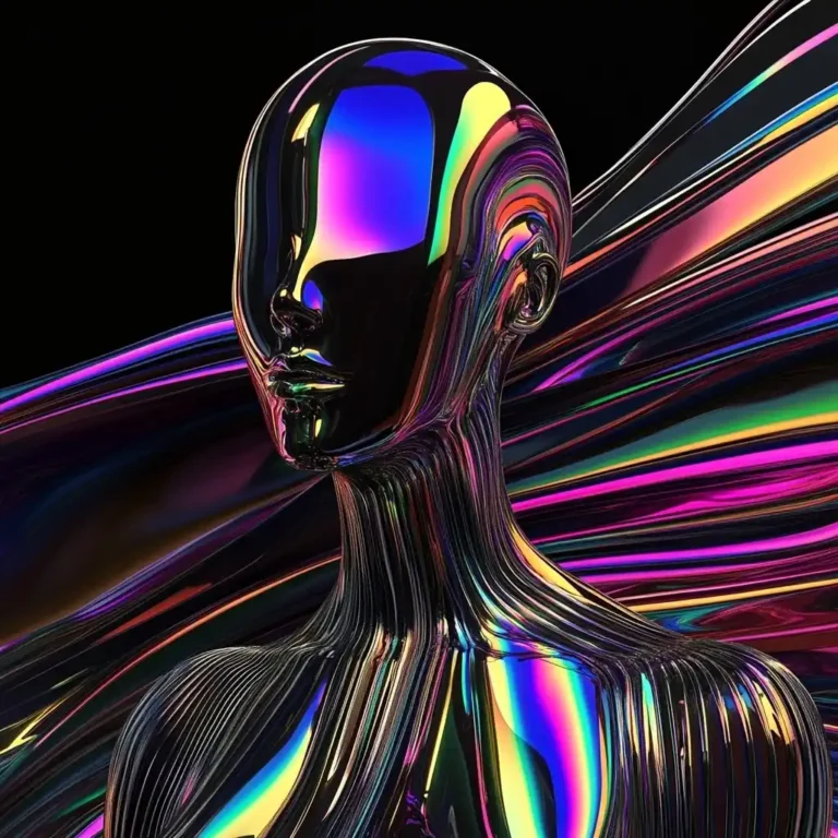 Absurdist Metallic Figure Photography