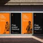 Advertisement Wall Mockup in 3 Sights