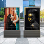 Advertising Mockup Standing in City Park