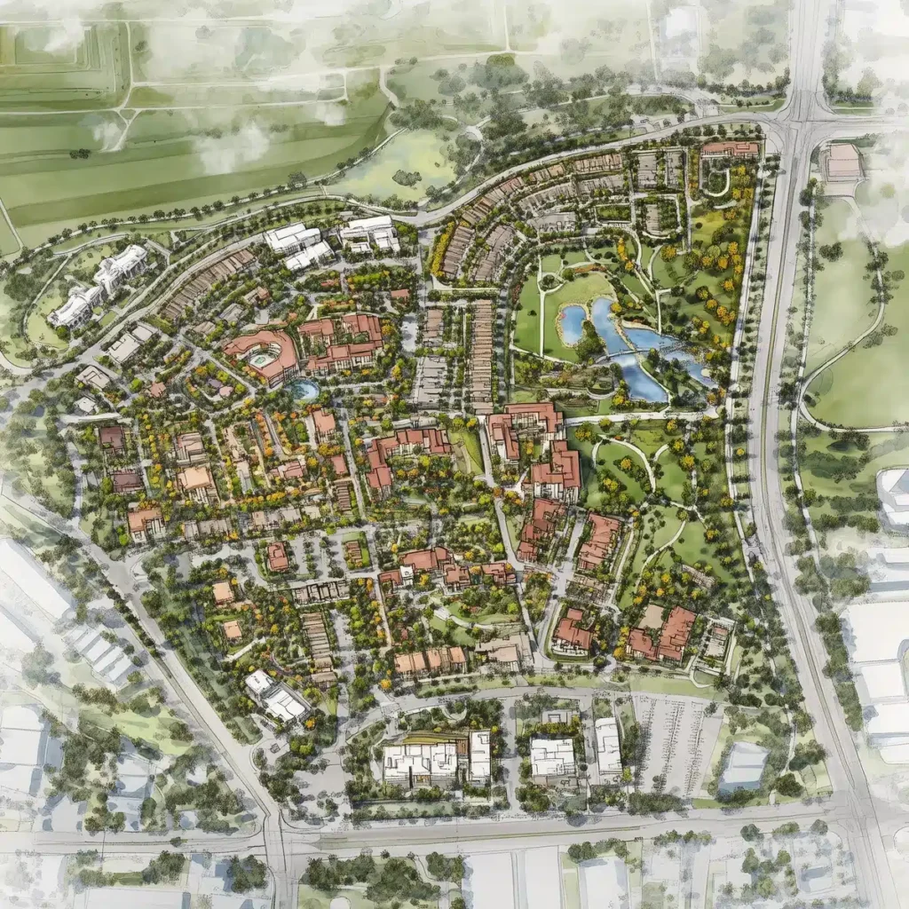 Aerial View of New Urbanism