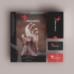 Agency Brand Identity Mockup Including Poster and Three Business Cards
