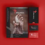 Agency Brand Identity Mockup Including Poster and Three Business Cards