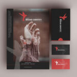 Agency Brand Identity Mockup Including Poster and Three Business Cards