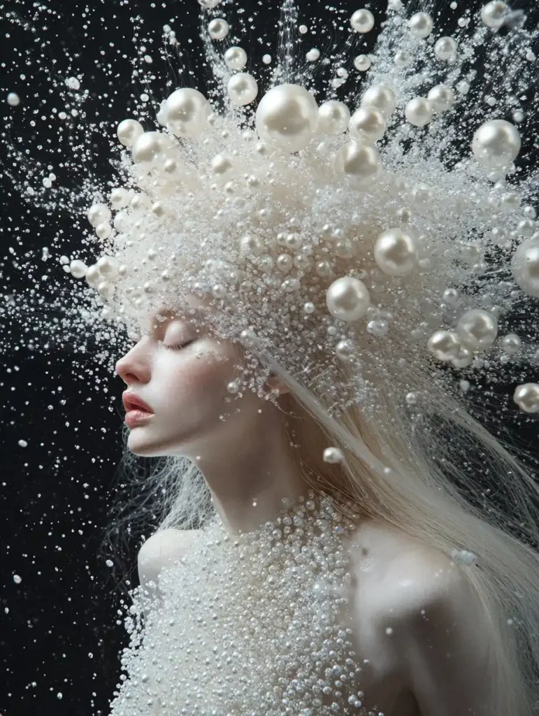 Albino Woman in Futuristic Fashion