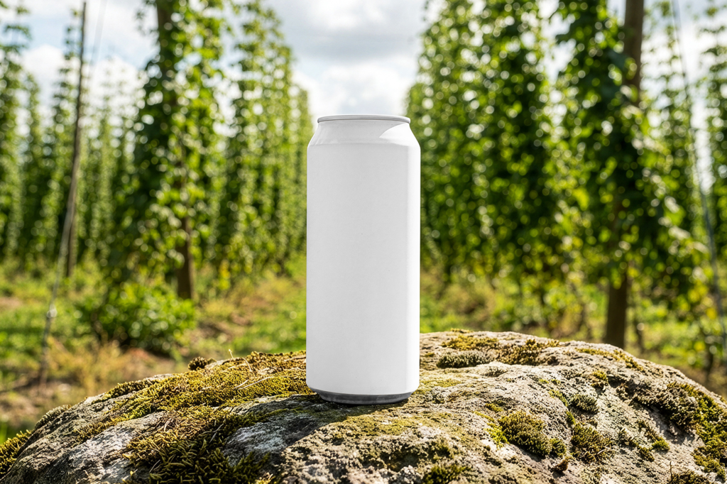 Aluminum Can on Rock Mockup