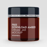 Amber Cream Jar Mockup