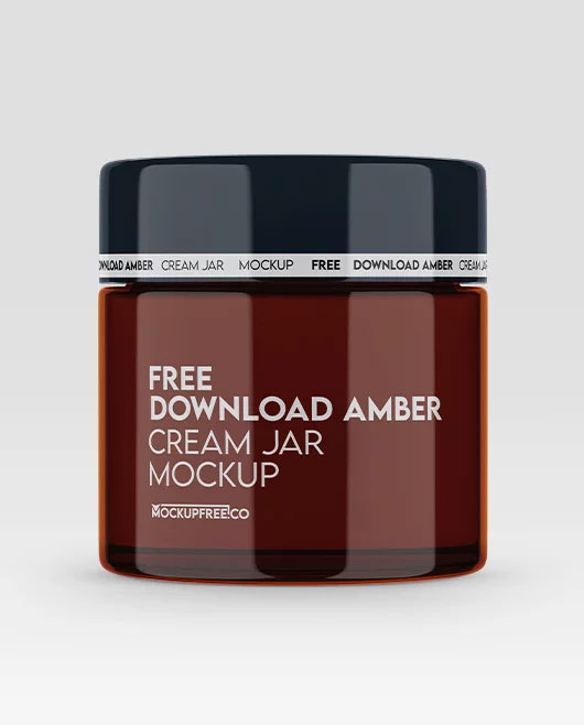 Amber Cream Jar Mockup
