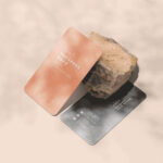 Animated Perspective of 2 Round Corner Business Cards Mockup