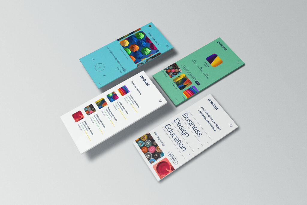 App Screen Mockup in Perspective Sight