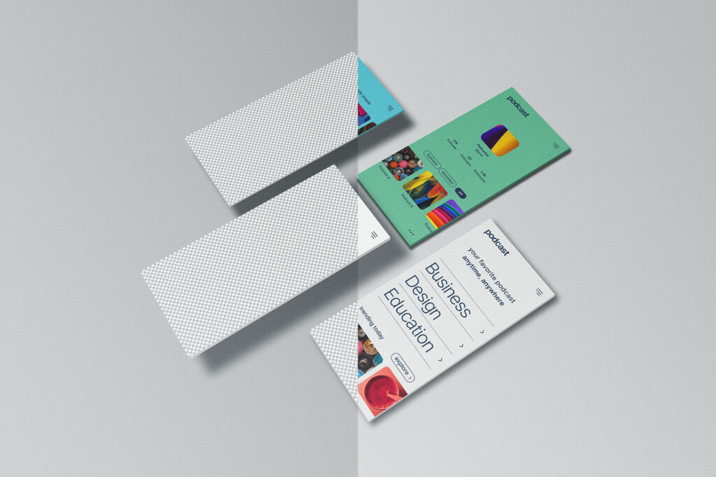 App Screen Mockup in Perspective Sight
