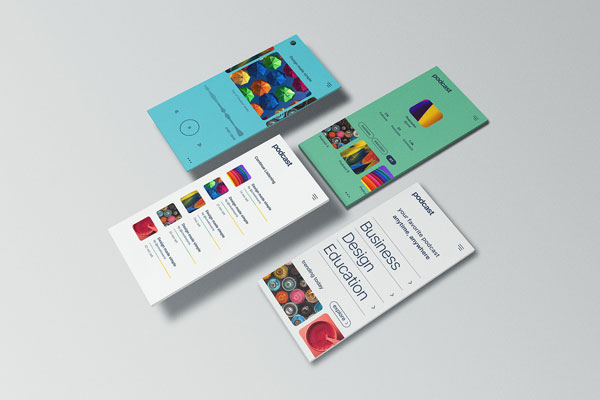App Screen Mockup in Perspective Sight