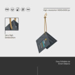 Apparel Tag Mockup in 3 Views