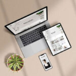 Apple Devises in Top View Mockup