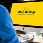 Apple iMac Screen Mockup in an Office