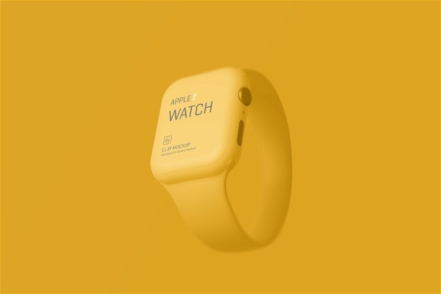 Apple Watch Clay Mockup in 5 Showcases