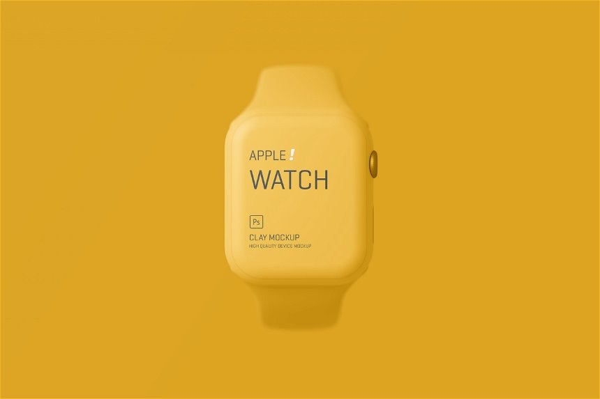 Apple Watch Clay Mockup in 5 Showcases