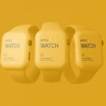 Apple Watch Clay Mockup in 5 Showcases