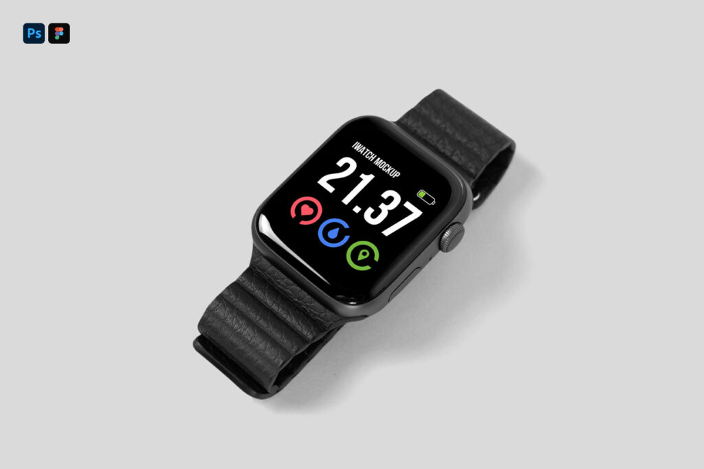 Apple Watch Mockup in Perspective View