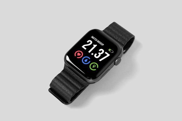 Apple Watch Mockup in Perspective View