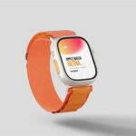 Apple Watch Ultra Mockup in 3 Different Views