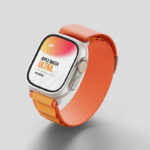 Apple Watch Ultra Mockup in 3 Different Views