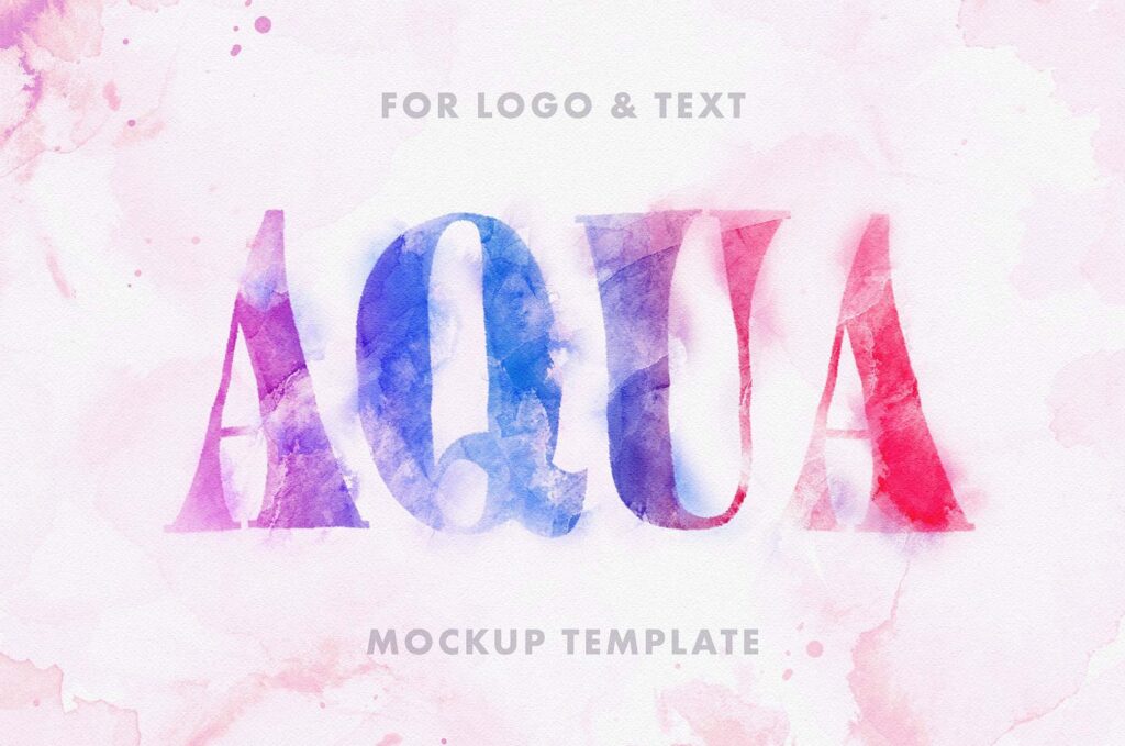 Aquarelle Logo and Text Effect