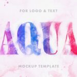 Aquarelle Logo and Text Effect