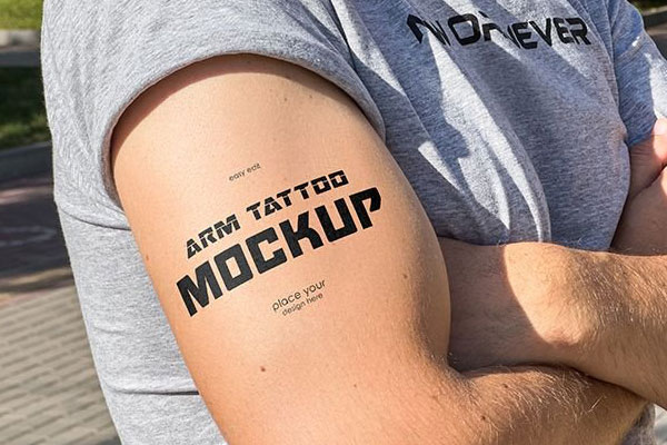 Arm Tattoo Mockup in Facing Vision