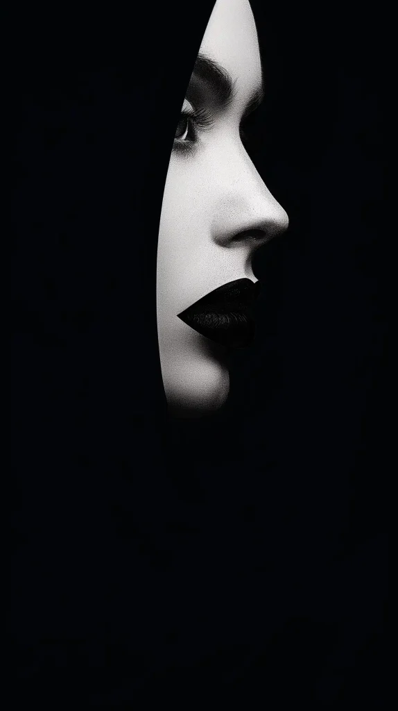 Artistic Black and White Face