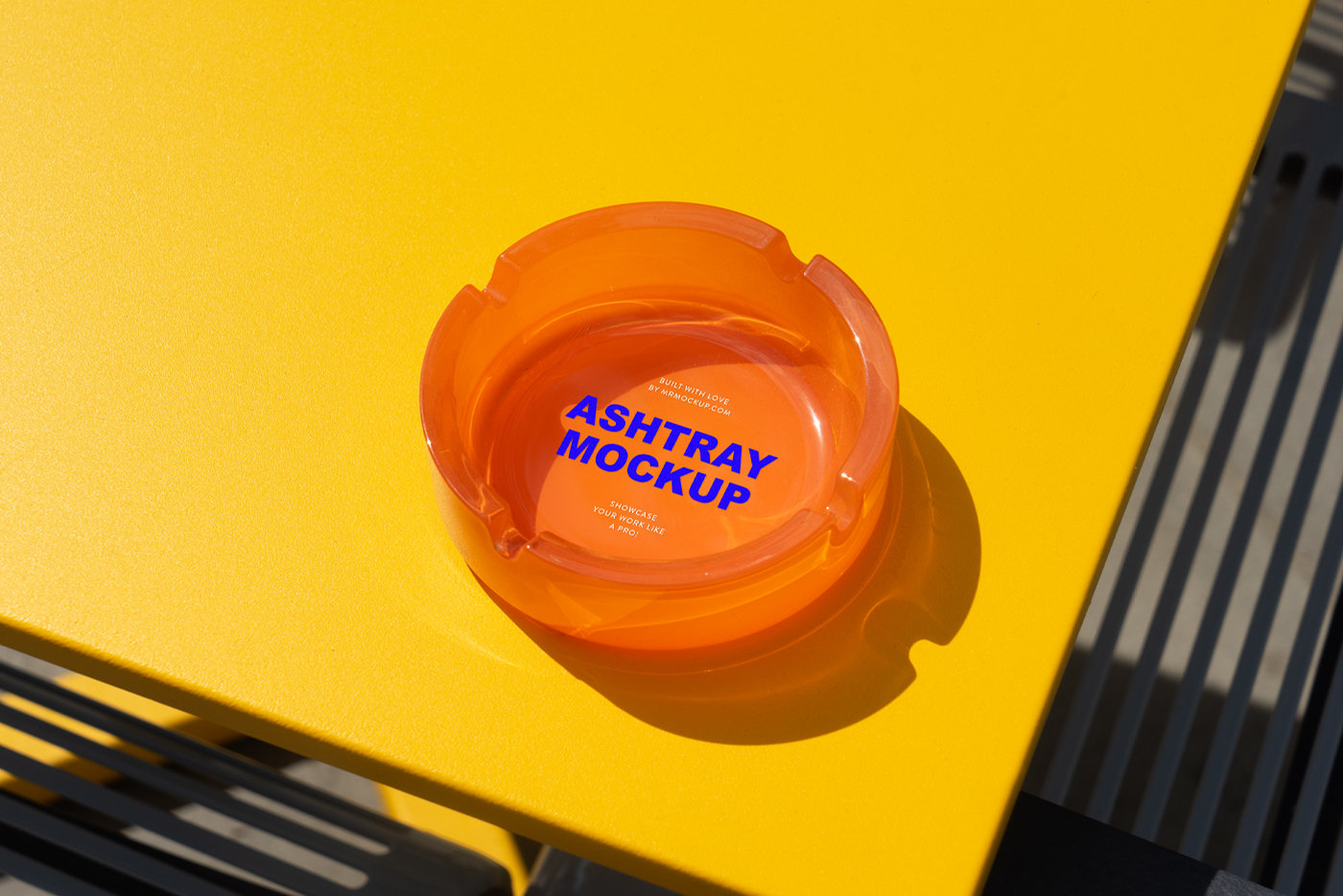 Ashtray Mockup in Perspective Shot FREE PSD