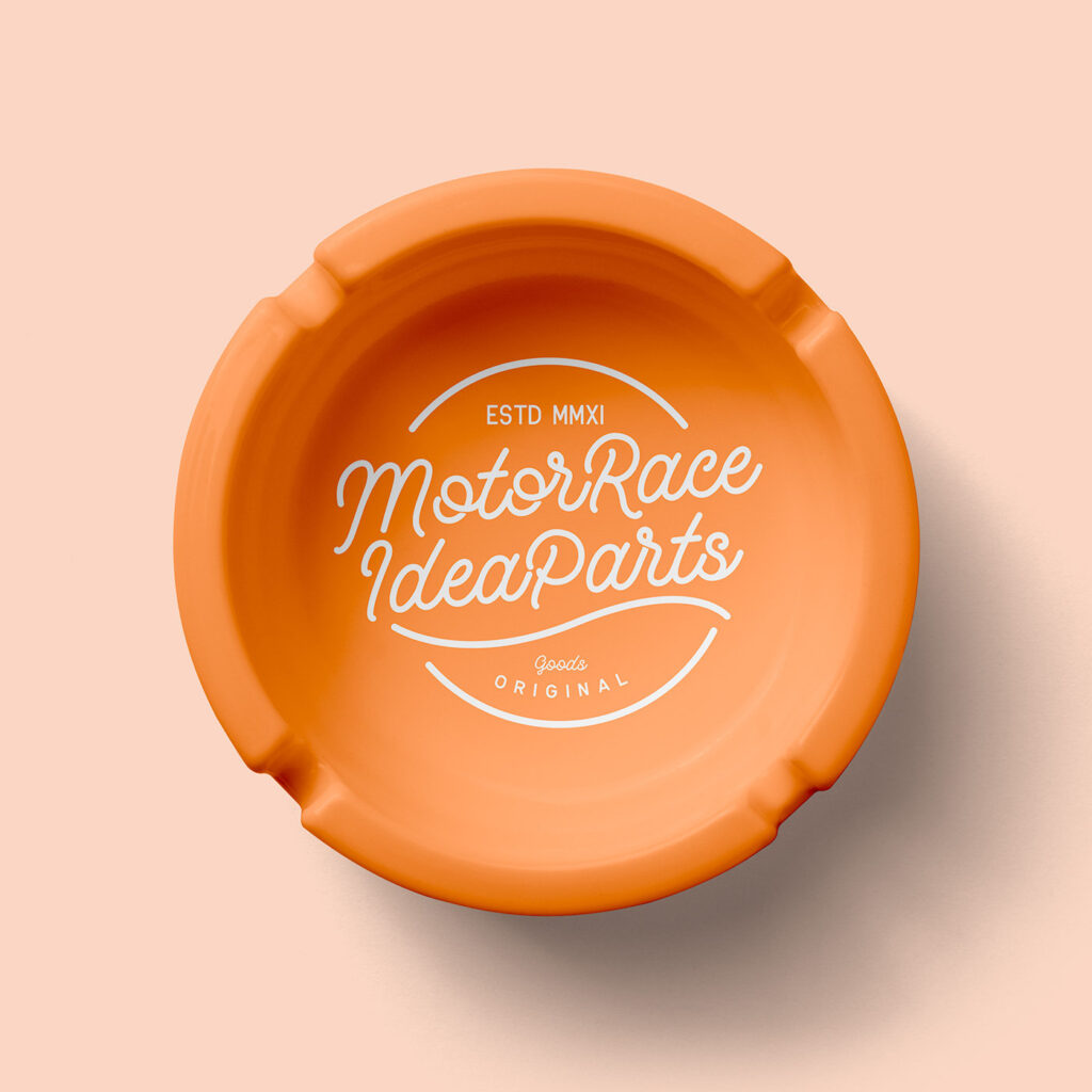 Ashtray Mockup in Top View