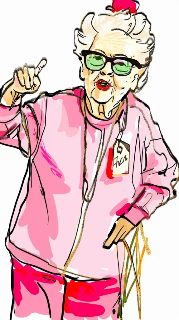 Asian Pink Lady Portrait