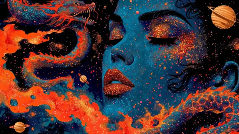 Astral Dragon Woman Portrait ai prompt preview