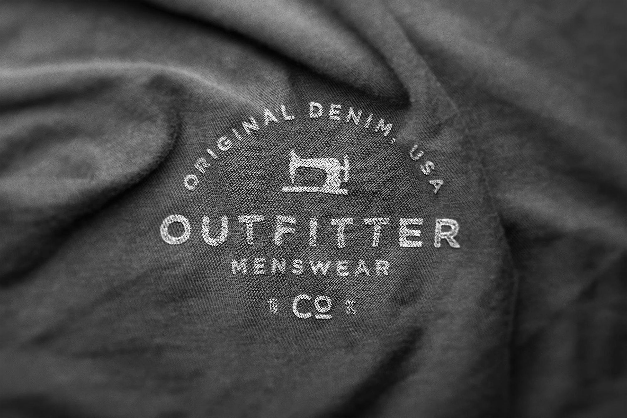 Free Authentic Fabric Logo Mockup PSD Template