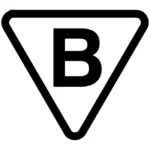 B Letter in Triangle Logo