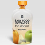 Baby Food Doypacks Mockup