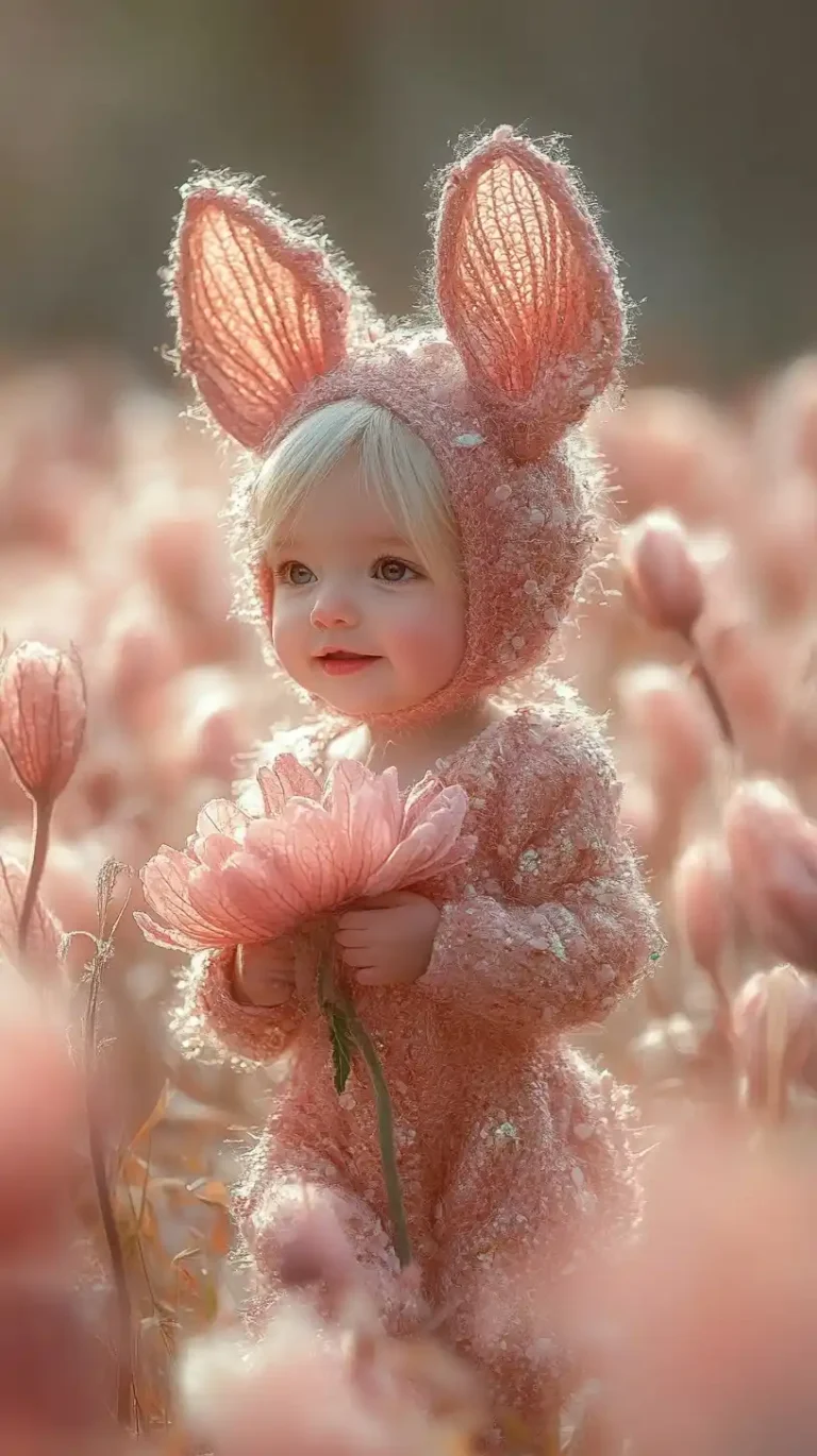 Baby in Flower Costume Catwalk
