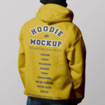 Back Sight of Oversized Hoodie Mockup