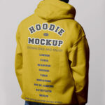 Back Sight of Oversized Hoodie Mockup