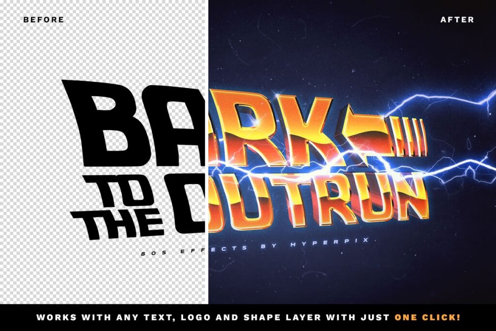 Back To The Future Text / Logo Effect
